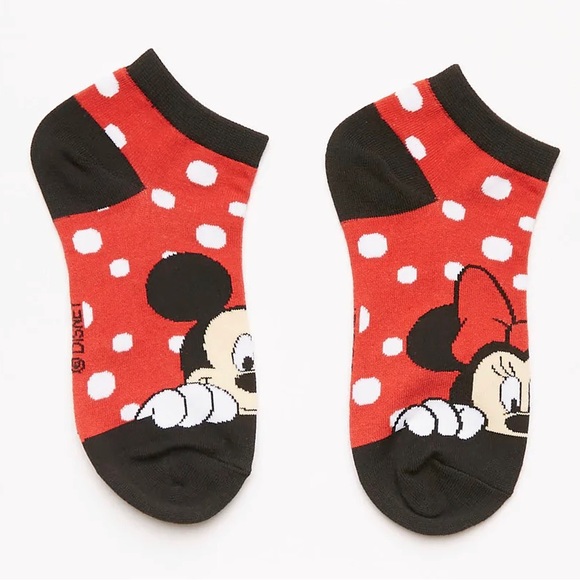 Mickey And Minnie Mouse Graphic Ankle Socks 3-Pack - Picture 3 of 6